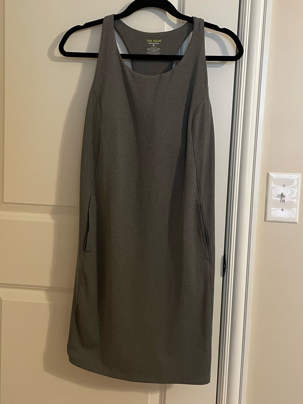 tek gear Gray Sleeveless Midi Shift Dress